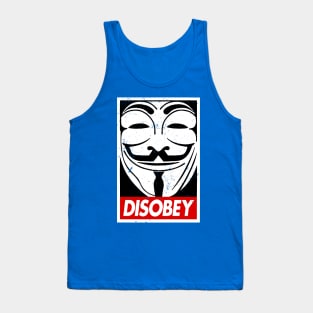 V For Vendetta Guy Fawkes Mask Disobey Tank Top